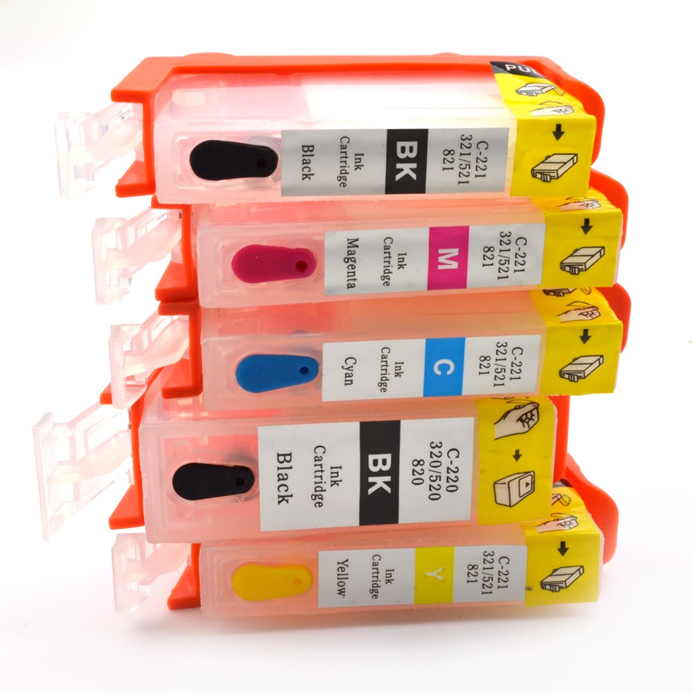 Cartuse reincarcabile pentru Canon Pgi 520 Bk , Cli 521 Bk, Cli 521 C, Cli 521M, Cli 521Y - imagine 4